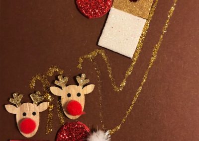 Carte de Noël - carte de vœux fait à la main