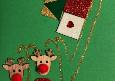 Carte de Noël - carte de vœux fait à la main