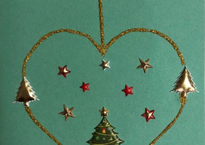 Carte de Noël - carte de vœux fait à la main