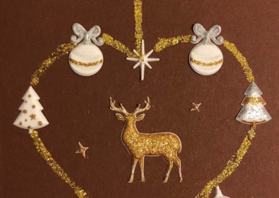 Carte de Noël - carte de vœux fait à la main