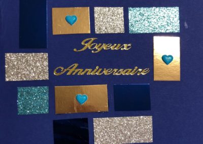 Carte d'anniversaire - carte de vœux fait à la main