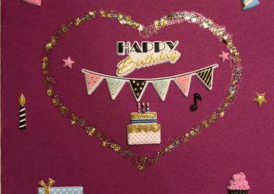 Carte d'anniversaire - carte de vœux fait à la main