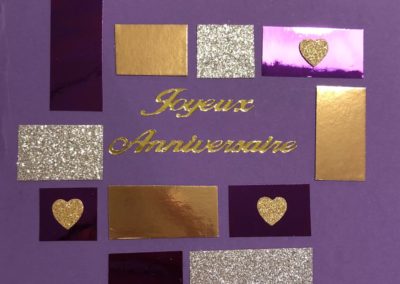 Carte d'anniversaire - carte de vœux fait à la main