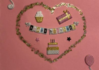 Carte d'anniversaire - carte de vœux fait à la main