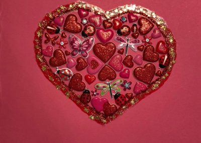 Saint Valentin - carte de vœux fait à la main