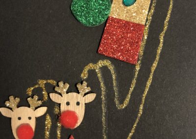 Carte de Noël - carte de vœux fait à la main