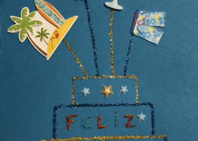 Carte d'anniversaire - carte de vœux fait à la main
