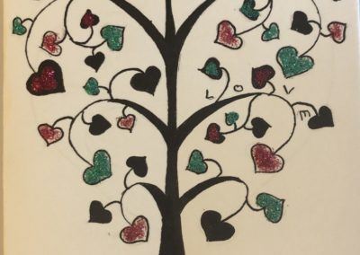 Saint Valentin - carte de vœux fait à la main