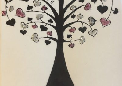 Saint Valentin - carte de vœux fait à la main