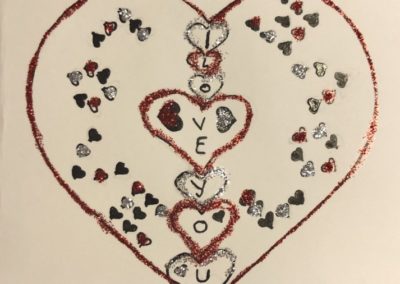 Saint Valentin - carte de vœux fait à la main