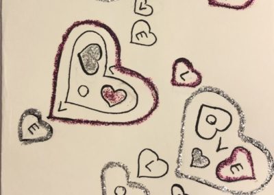 Saint Valentin - carte de vœux fait à la main
