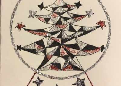 Noël - carte de vœux fait à la main