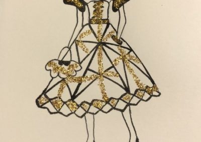 Femme - carte de vœux fait à la main