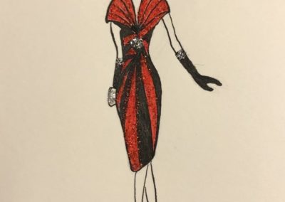Femme - carte de vœux fait à la main
