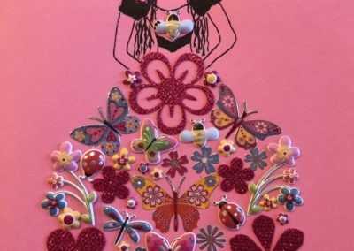 Princesse - carte de vœux fait à la main